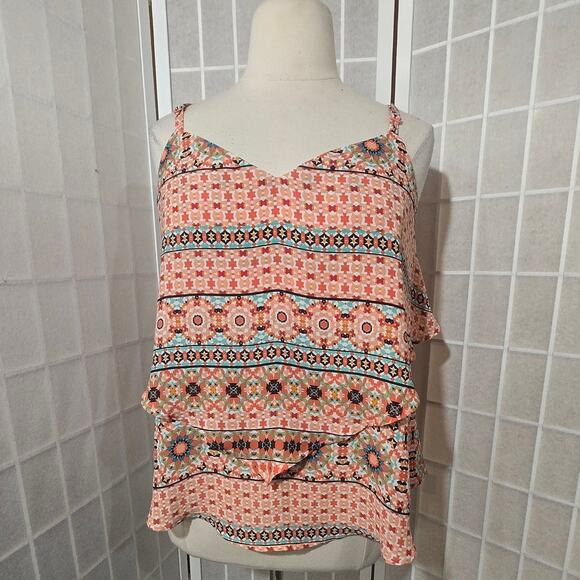 Torrid Floral Tank Layered Crisscross Cami Shirt V-Neck Plus Size: 1X (14/16) - Picture 1 of 7